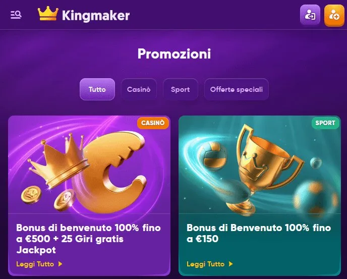 Esplora kingmaker casino online