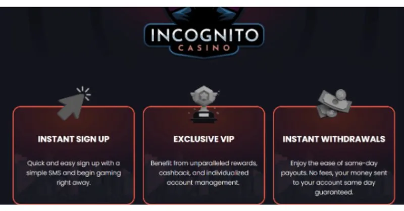 Incognito casino online, incognito casino withdrawal